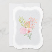 Moderne rosa florale Hochzeit mit einem bemerkensw Einladung (Rückseite)