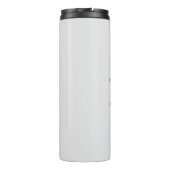 Moderne rosa florale Initiale C Thermosbecher (Rückseite)