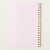 Moderne rosa florale Initialen Monogramm personali Planer (Rückseite)