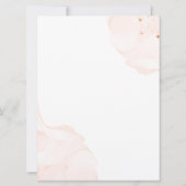 Moderne rosa florale islamische Hochzeit Einladung (Rückseite)