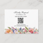 Moderne rosa florale islamische Invasion Begleitkarte (Vorderseite)