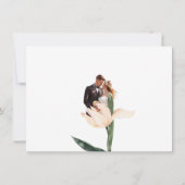 Moderne rosa florale Kreis-RSVP-Karte Einladung (Rückseite)