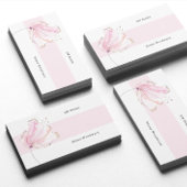 Moderne rosa florale Visitenkarte