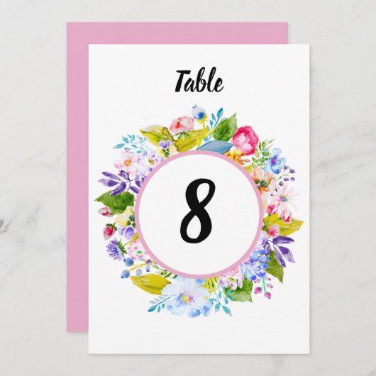 Moderne rosa floralromantische Hochzeitsstipps-Tis Einladung (Vorne/Hinten)