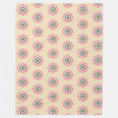 Moderne rosa, florenhafte Pastellfarben Fleece Bla (Vorderseite)