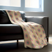 Moderne rosa, florenhafte Pastellfarben Fleece Bla