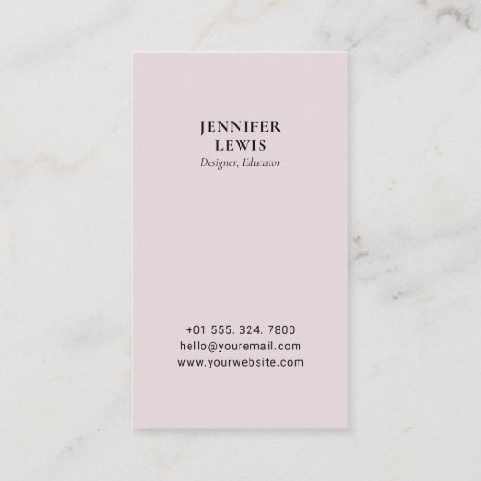 Moderne rosa Foto Social Media Visitenkarte (Rückseite)