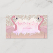 Moderne rosa Funkelnd Flamingo-Visitenkarte Visitenkarte (Vorderseite)