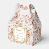 Moderne rosa Gastgeschenk Hochzeit Geschenkschachtel (Vorderseite)