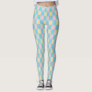 Moderne rosa gelb blaue grüne Vorlage Elegant Leggings
