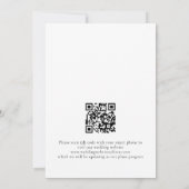 Moderne rosa gelbe Florals Script QR Code Hochzeit Save The Date (Rückseite)