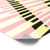 Moderne rosa gelbe geometrische Abstrakte Poster (Ecke)