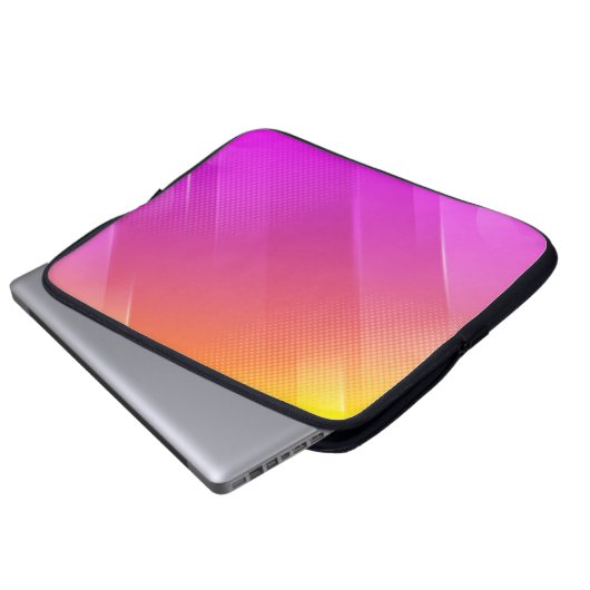 Moderne rosa-gelbe Halbtontextur Laptop-Sieb Laptopschutzhülle (Vorne Knopf)