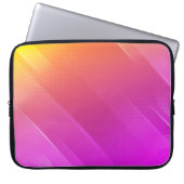 Moderne rosa-gelbe Halbtontextur Laptop-Sieb Laptopschutzhülle (Vorderseite)