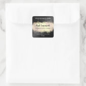 Moderne rosa gelbe, zentrierte Sojakkerze Quadratischer Aufkleber (Tasche)