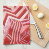 Moderne rosa Geometrie Küchentuch (Viertel Falte)