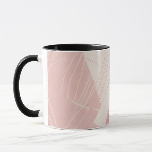 Moderne rosa geometrische Batik Tasse (Links)