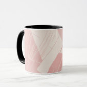 Moderne rosa geometrische Batik Tasse (Vorderseite Links)