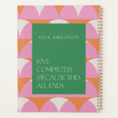 Moderne rosa geometrische Liebe Planer (Rückseite)