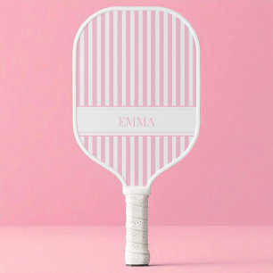 Moderne rosa gestreifte süße Mädchenname personali Pickleball Schläger