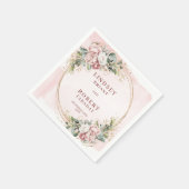 Moderne rosa Glitter-Hochzeitspapier-Servietten Serviette (Ecke)