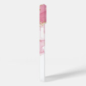 Moderne rosa Glitzer mit Monogramm Case-Mate iPhone Hülle (Rückseite / Rechts)