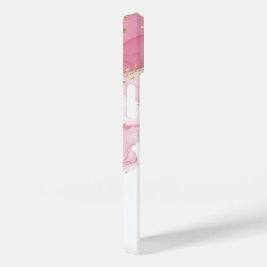 Moderne rosa Glitzer mit Monogramm Case-Mate iPhone Hülle (Rückseite / Rechts)