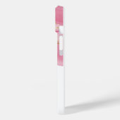 Moderne rosa Glitzer mit Monogramm Case-Mate iPhone Hülle (Rückseite / Links)