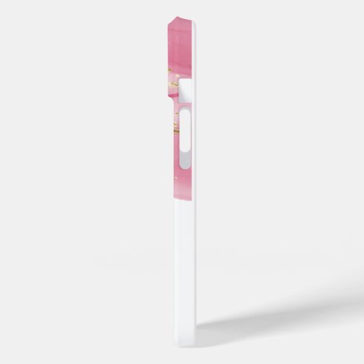 Moderne rosa Glitzer mit Monogramm Case-Mate iPhone Hülle (Rückseite / Links)