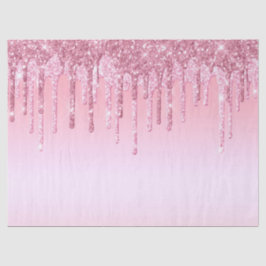 Moderne rosa Glitzer Tropfen Graphic Seidenpapier