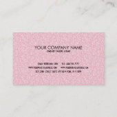 Moderne rosa Glitzer und goldene Streifen Visitenkarte (Rückseite)