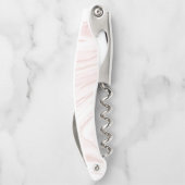 Moderne rosa glitzernde Marmoroptik Kellnermesser (Rückseite)