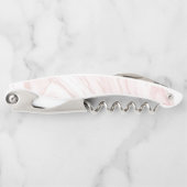 Moderne rosa glitzernde Marmoroptik Kellnermesser (Vorderseite)