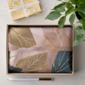 Moderne Rosa Gold Boho Blätter Collection Seidenpapier (Geschenk)