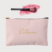 Moderne Rosa & Gold Kosmetik Zubehörtasche