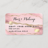 Moderne rosa Gold-Marmor-Imitate Kreditkarte Visitenkarte (Vorderseite)