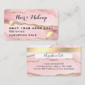 Moderne rosa Gold-Marmor-Imitate Kreditkarte Visitenkarte (Vorne/Hinten)