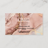 Moderne rosa goldene Farbe Cupcake Pflege Visitenkarte (Rückseite)