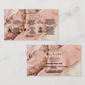 Moderne rosa goldene Farbe Cupcake Pflege Visitenkarte (Vorne/Hinten)