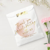 Moderne rosa goldene Wasserfarbenprägung Geschenktütchen (Versiegelt)