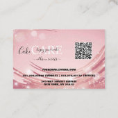 Moderne rosa goldene Watercolor Cake Care Visitenkarte (Rückseite)