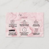 Moderne rosa goldene Watercolor Cake Care Visitenkarte (Vorderseite)