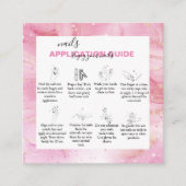 Moderne rosa goldfarbene Nagelanwendung Quadratische Visitenkarte (Vorderseite)