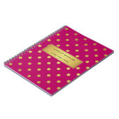 Moderne rosa GoldGlitzer-Polka-Punkte Notizblock (Linke Seite)