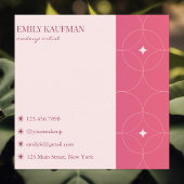 Moderne rosa Gradient Trendy Makeup Artist Quadratische Visitenkarte