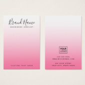 Moderne rosa Gradientendarstellungskarte mit rotem (Vorne & Hinten)