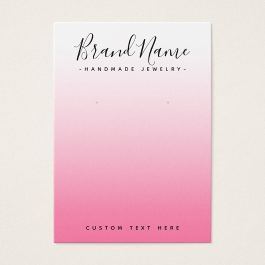 Moderne rosa Gradientendarstellungskarte mit rotem (Vorderseite)