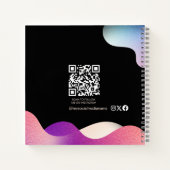 Moderne rosa Gradientwelle Notizblock (Rückseite)