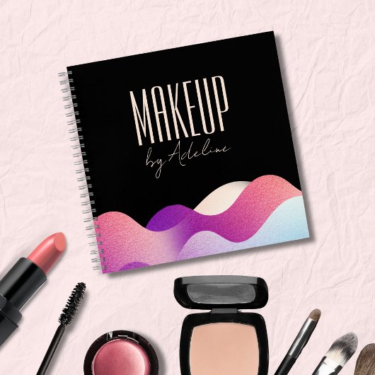 Moderne rosa Gradientwelle Notizblock