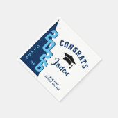 Moderne rosa Graduierungspartei der Marine Serviette (Ecke)